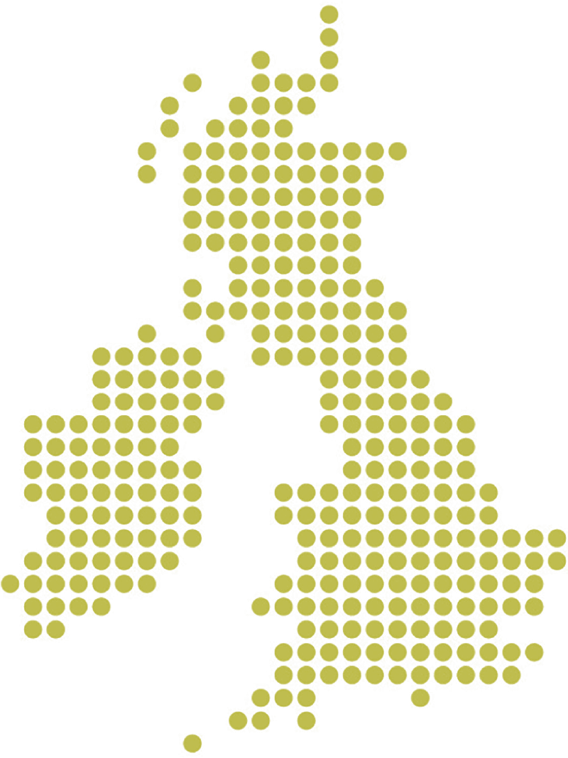 Dotted UK map